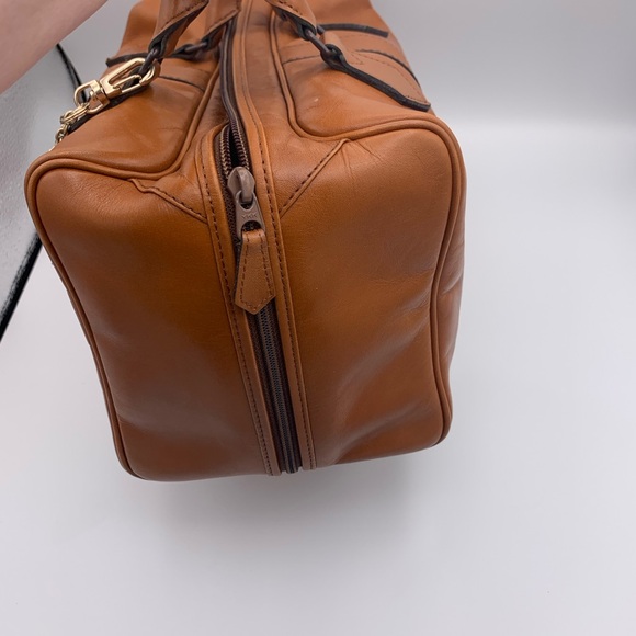 Rare Yves Saint Laurent Leather Boston Handbag Camel - Picture 5 of 10